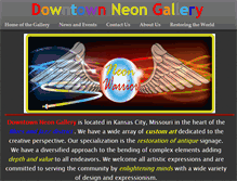 Tablet Screenshot of downtownneongallery.com